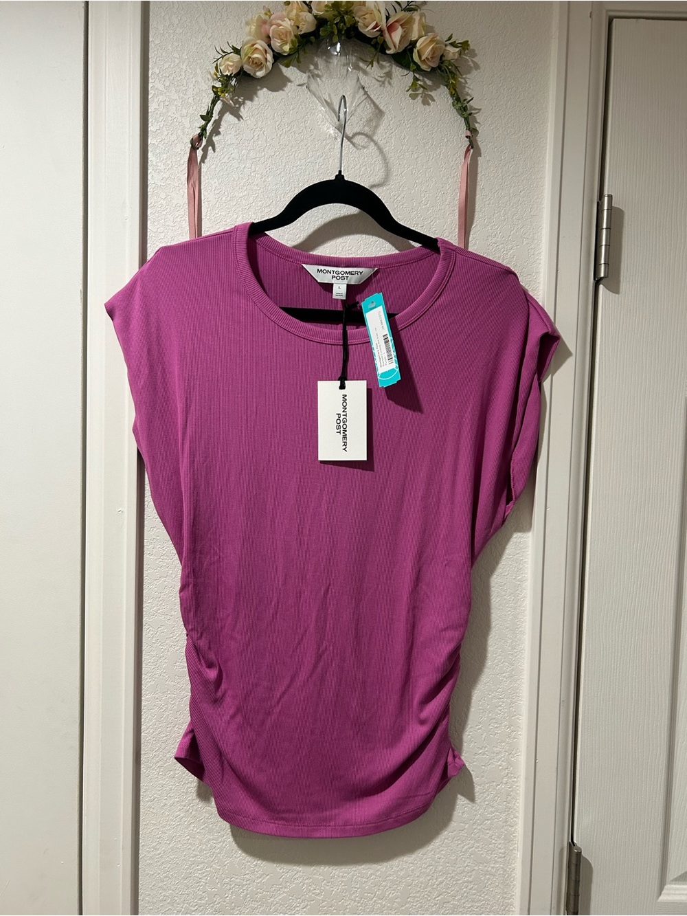 Montgomery Post Ruched Rib Knit Top - Picture 2 of 4